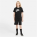 Детский Футболка с коротким рукавом Nike Sportswear Чёрный