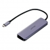 USB Hub Unitek P5+ Grey
