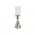 Candleholder DKD Home Decor Silver Aluminium Crystal 24 x 24 x 73 cm
