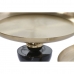 Σετ με 2 τραπέζια Home ESPRIT Λευκό Μαύρο Χρυσό 40 x 40 x 43 cm 40 x 40 x 42 cm