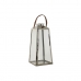 Lantern DKD Home Decor Brown Silver Leather Crystal Steel Chromed 30 x 30 x 66 cm