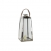Lanterna DKD Home Decor Marrone Argentato Pelle Cristallo Acciaio Cromato 30 x 30 x 66 cm
