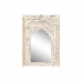 Stensko ogledalo Home ESPRIT Bela Mangov les 60 x 6 x 87 cm