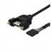 USB Kabelis Startech USBPNLAFHD3 Melns 90 cm
