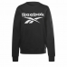 Damen Sweater ohne Kapuze Reebok identity Logo Fleece Schwarz