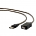 Predlžovací Kábel USB GEMBIRD UAE-01-10M (10 m) 10 m Čierna