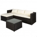 Garden furniture Aktive 3-paikkainen sohva Sivupöytä 203 x 125 x 64 cm