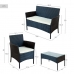 Sodo baldai Aktive Šoninis staliukas Kėdė x 2 Sofa (4 Dalys)