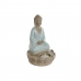 Figura Decorativa Home ESPRIT Branco Verde Turquesa Buda Oriental 12 x 12 x 18,5 cm (3 Unidades)