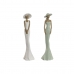 Figurine Décorative Home ESPRIT Blanc Vert Femme 7,5 x 7,5 x 30 cm (2 Unités)