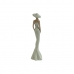Figura Decorativa Home ESPRIT Branco Verde Mulher 7,5 x 7,5 x 30 cm (2 Unidades)