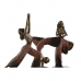 Figura Decorativa Home ESPRIT Rosa Dorado Yoga Scandi 19 x 6 x 26 cm (3 Unidades)