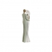 Figura Decorativa Home ESPRIT Blanco Verde Pareja 10 x 7,5 x 31 cm (2 Unidades)