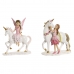 Dekorativ figur Home ESPRIT Hvid Pink 16 x 7 x 19 cm (2 enheder)