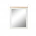 Espelho de parede DKD Home Decor Branco Castanho Acácia Madeira de mangueira Urbana 90 x 1,5 x 113 cm