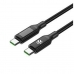 Câble USB-C Celly USBCUSBC100WLED Noir