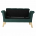 Stolička DKD Home Decor 8424001795512 Prírodná Drevo Polyester zelená (130 x 44 x 69 cm)