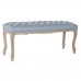 Bench DKD Home Decor   Blue Polyester Rubber wood Light brown (110 x 37 x 48 cm)