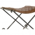 Foot-of-bed Bench DKD Home Decor Svart Metall Brun Läder (53 x 45 x 44 cm)