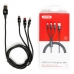 Универсальный кабель USB-MicroUSB/USB-C/Lightning Unitek C14049BK Чёрный 1,2 m