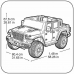 Детска Електрическа Кола Feber Rubicon  12 V Jeep