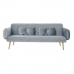 Dīvāns DKD Home Decor 200 x 85 x 80 cm Metāls Samts Debesu zils Plastmasa Moderns
