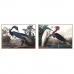 Tavla DKD Home Decor Fågel Orientalisk 123 x 4,5 x 83 cm (2 antal)