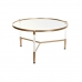 Centre Table DKD Home Decor Glamour Transparent Golden Acrylic Metal 87 x 87 x 50 cm