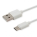USB A - USB C kabelis Savio CL-125 Balta 1 m