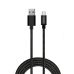 USB A - USB C Kaabel Savio CL-129 Must 2 m