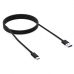 USB A to USB C Cable Krux KRX0054 Black 1,2 m