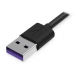 USB A to USB C Cable Krux KRX0054 Black 1,2 m