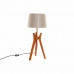 Galda lampa DKD Home Decor Brūns Bēšs Poliesters Koks 220 V 50 W