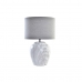 Lampa stołowa DKD Home Decor Płótno Ceramika Szary Biały (38 x 38 x 58 cm)