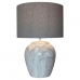 Lampada da tavolo DKD Home Decor Tela Ceramica Grigio Bianco (38 x 38 x 58 cm)