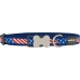 Ogrlica za pse Red Dingo US Flag 20-32 cm Plava