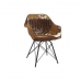 Matsalsstol DKD Home Decor 8424001623532 Vit Brun Svart Multicolour Läder Metall 61 x 53 x 81,5 cm