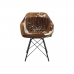 Jedálenská stolička DKD Home Decor 8424001623532 Biela Gaštanová Čierna Viacfarebná Koža Kov 61 x 53 x 81,5 cm