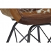 ēdamistabas krēsls DKD Home Decor 8424001623532 Balts Brūns Melns Daudzkrāsains Āda Metāls 61 x 53 x 81,5 cm