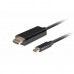 Câble USB C vers HDMI Lanberg CA-CMHD-10CU-0010-BK Noir 1 m