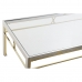 Sofabord DKD Home Decor Krystal Stål Sølv (110 x 60 x 40 cm)