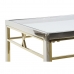 Table d'appoint DKD Home Decor Verre Acier Argent (110 x 60 x 40 cm)