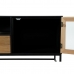 Televizoriaus baldai DKD Home Decor Juoda Medžio Metalinis Stiklas (140 x 40 x 50 cm)