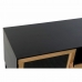 Televizoriaus baldai DKD Home Decor Juoda Medžio Metalinis Stiklas (140 x 40 x 50 cm)