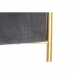 Kruk DKD Home Decor   Schuim Grijs Gouden Metaal Polyester Fluweel Hout MDF (80 x 80 x 47 cm)