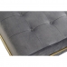 Bench DKD Home Decor   Foam Grey Golden Metal Polyester Velvet MDF Wood (80 x 80 x 47 cm)