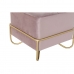Bench DKD Home Decor   Foam Pink Golden Metal Polyester Velvet MDF Wood (42 x 42 x 38 cm)