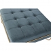 Kruk DKD Home Decor   Schuim Blauw Gouden Metaal Polyester Fluweel Hout MDF (80 x 80 x 42 cm)
