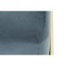 Kruk DKD Home Decor   Schuim Blauw Gouden Metaal Polyester Fluweel Hout MDF (80 x 80 x 42 cm)