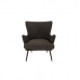 atzveltnes krēsls DKD Home Decor Poliesters Koks MDF Gris Oscuro (60 x 57 x 88 cm)